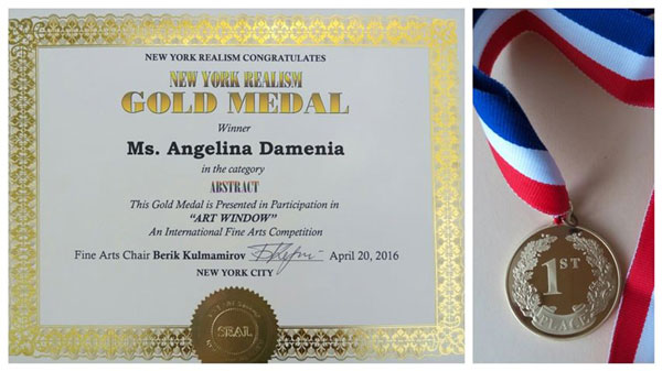 მხატვრებმა ანგელინა დამენიამ და გელა ფილაურმა ნიუ-იორკში ოქროს მედლები მოიპოვეს