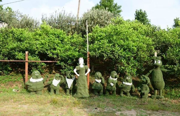 გელა ცენტერაძის ულამაზესი ქანდაკებები მცენარეებისგან